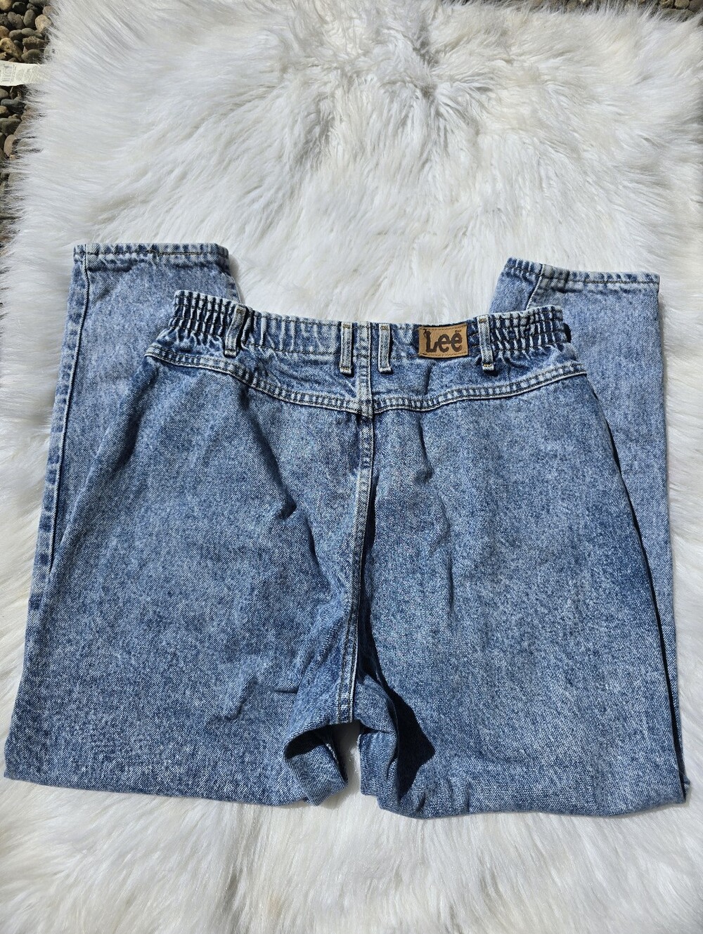 Vtg 90's Lee Stonewashed Tapered Leg Mom Denim Jeans